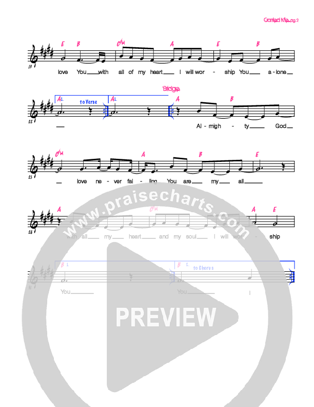 Carried Me Lead Sheet (Generation Unleashed)