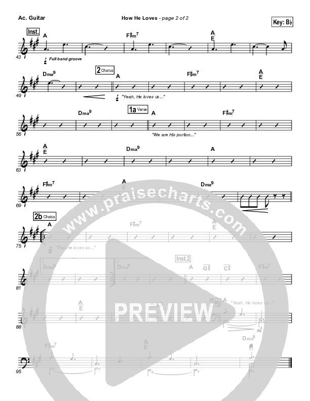 How He Loves Acoustic Guitar (Eddie Kirkland)