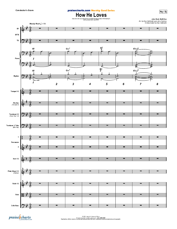 How He Loves Conductor's Score (Eddie Kirkland)