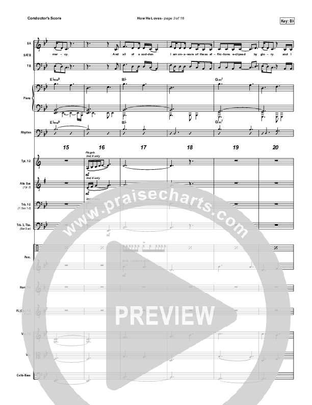 How He Loves Conductor's Score (Eddie Kirkland)