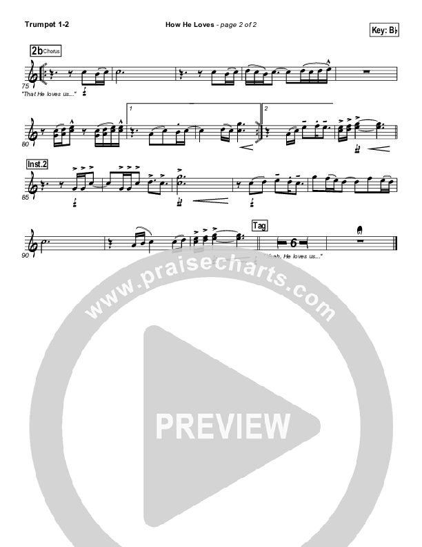 How He Loves Trumpet 1,2 (Eddie Kirkland)