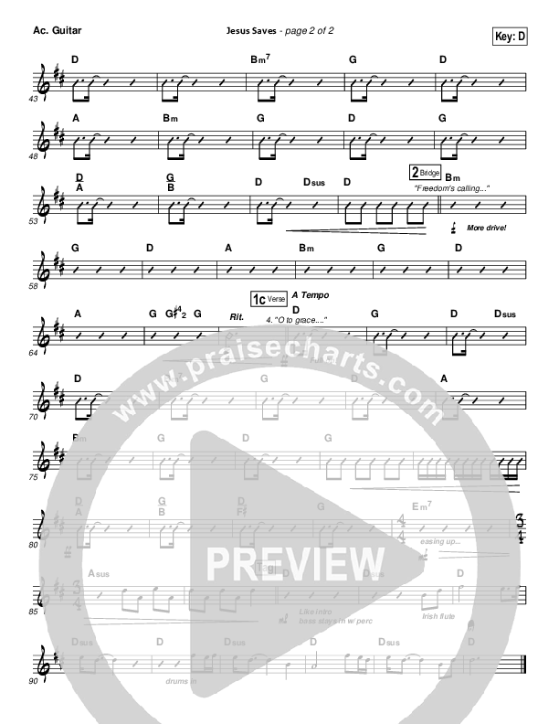 Jesus Saves Acoustic Guitar (Travis Cottrell)