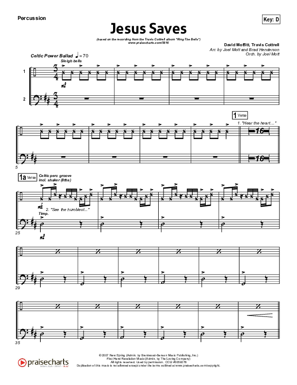 Jesus Saves Percussion (Travis Cottrell)