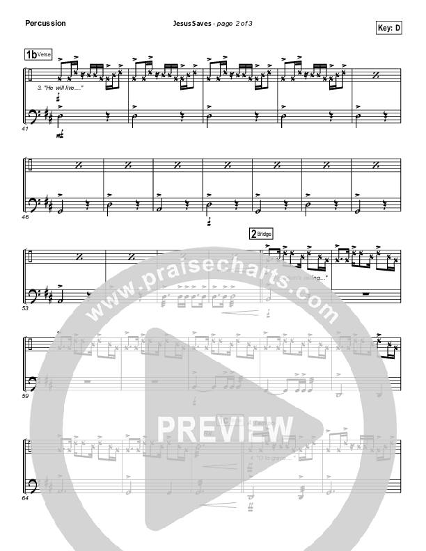 Jesus Saves Percussion (Travis Cottrell)