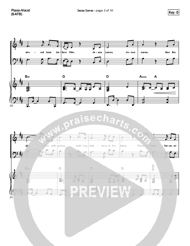 Jesus Saves Piano/Vocal (Travis Cottrell)