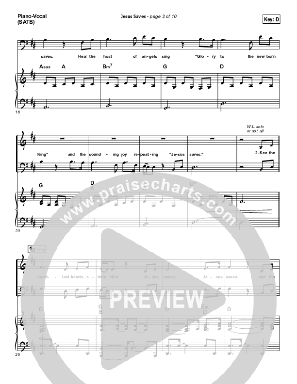 Jesus Saves Piano/Vocal (SATB) (Travis Cottrell)