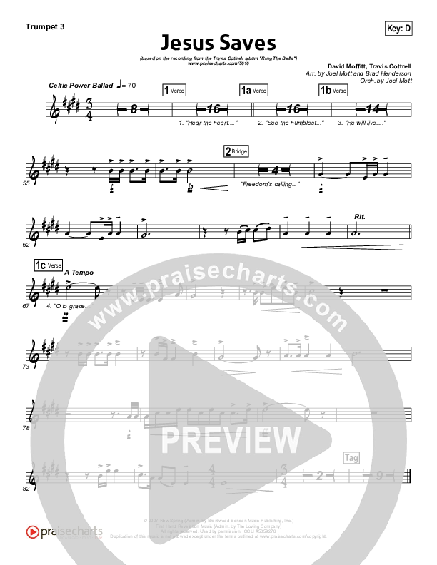 Jesus Saves Trumpet 3 (Travis Cottrell)