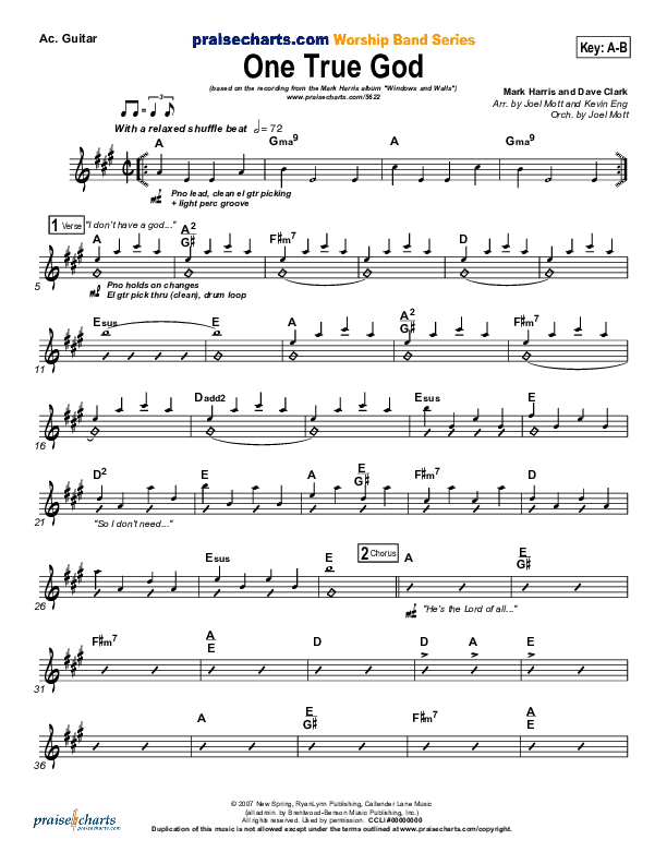 One True God Acoustic Guitar (Mark Harris)