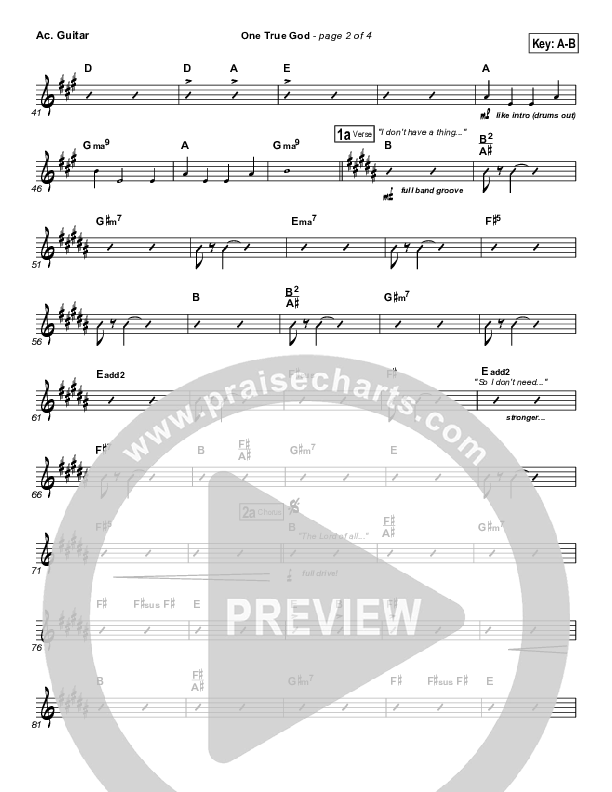 One True God Acoustic Guitar (Mark Harris)