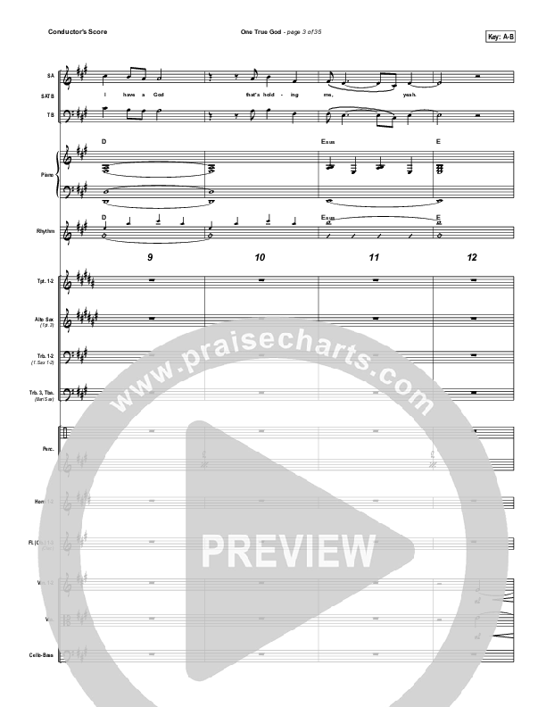 One True God Conductor's Score (Mark Harris)