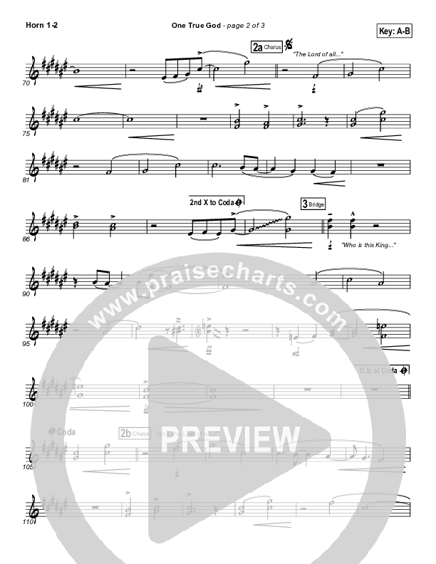 One True God French Horn 1/2 (Mark Harris)