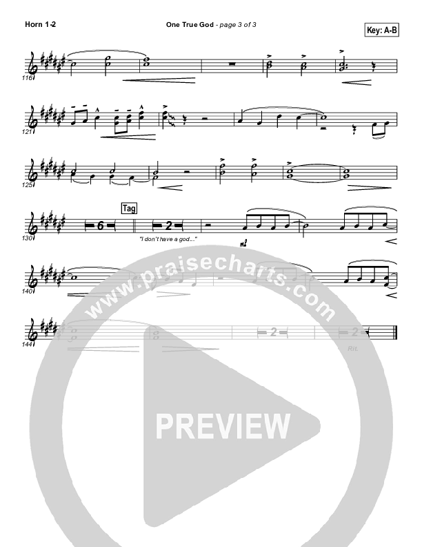 One True God French Horn 1/2 (Mark Harris)