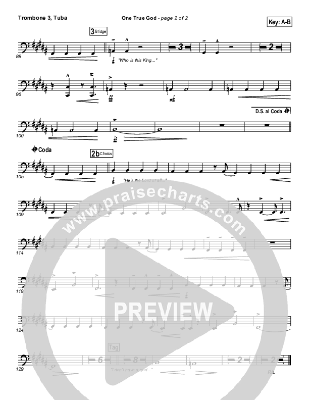 One True God Trombone 3/Tuba (Mark Harris)