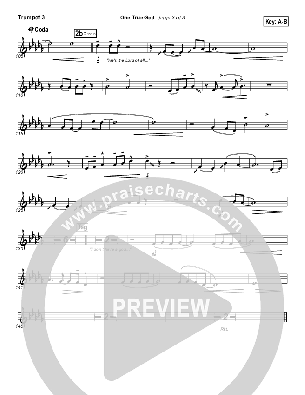 One True God Trumpet 3 (Mark Harris)