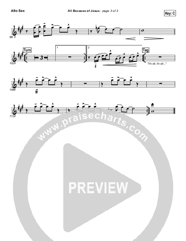 All Because Of Jesus Alto Sax (FEE Band)