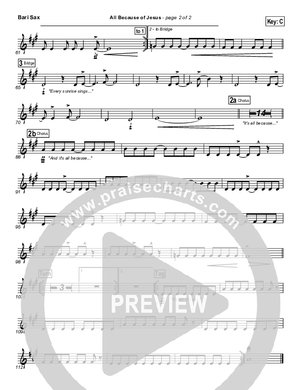 All Because Of Jesus Bari Sax (FEE Band)