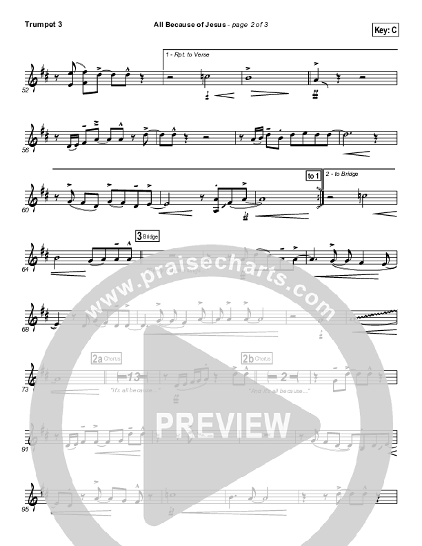All Because Of Jesus Trumpet 3 (FEE Band)