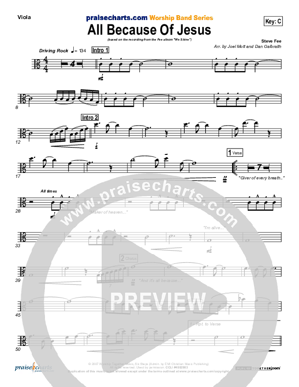 All Because Of Jesus Viola (FEE Band)