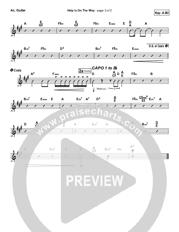 Help Is On The Way Acoustic Guitar (Michael W. Smith)