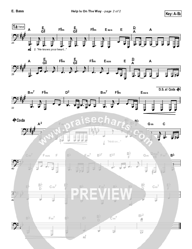 Help Is On The Way Bass Guitar (Michael W. Smith)