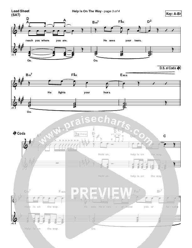 Help Is On The Way Lead Sheet (Michael W. Smith)