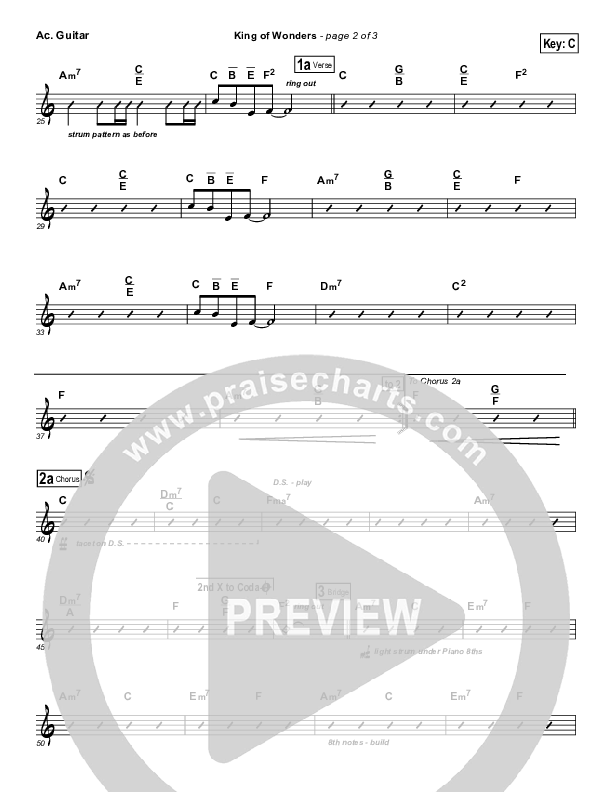 King Of Wonders Acoustic Guitar (Matt Redman)