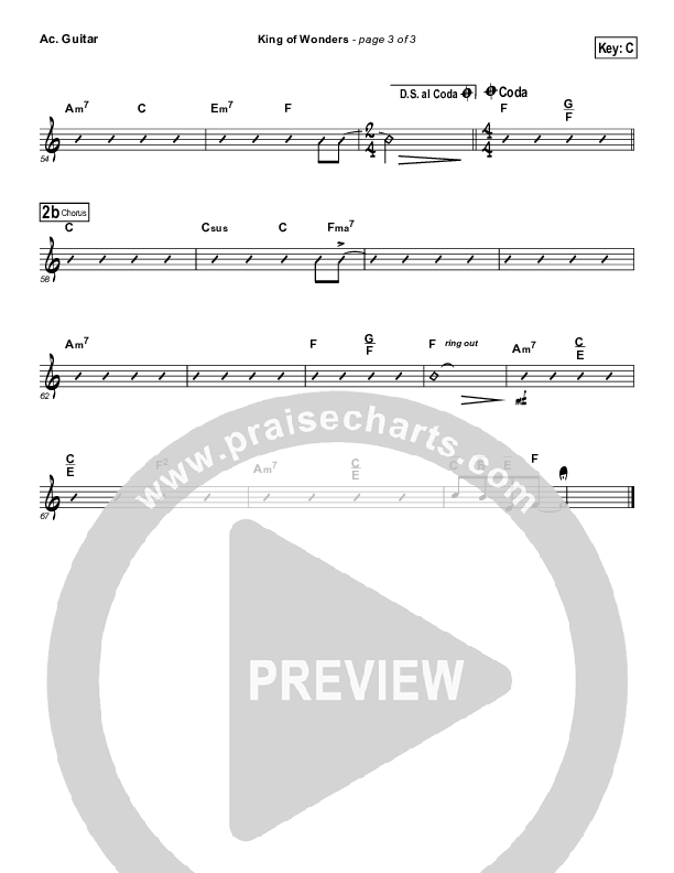 King Of Wonders Acoustic Guitar (Matt Redman)