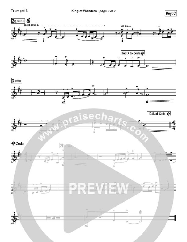 King Of Wonders Trumpet 3 (Matt Redman)