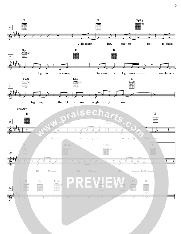 Holy God Lead Sheet (Brian Doerksen)
