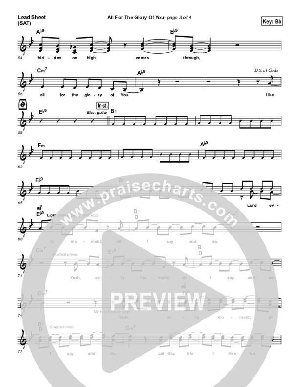 The Glory Of You Lead (SAT) (Mark Harris)