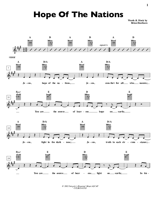 Hope Of The Nations Lead (SAT) (Brian Doerksen)