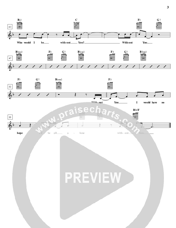 Without You Lead Sheet (Brian Doerksen)