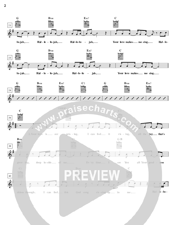 Hallelujah (Your Love Is Amazing) Lead Sheet (Brian Doerksen)