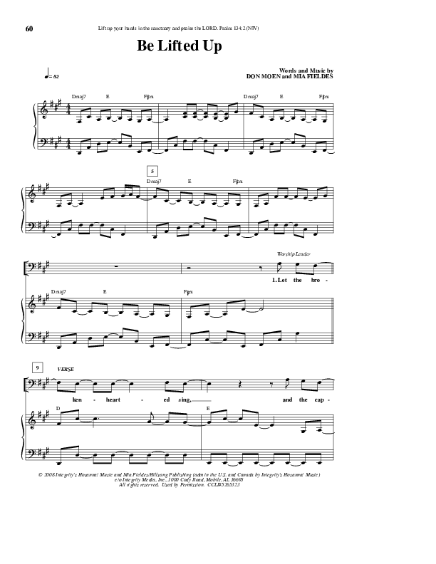 Be Lifted Up Lead & Piano (Don Moen)