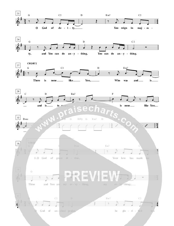 O God Of Abraham Lead Sheet (Don Moen)