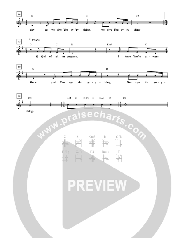 O God Of Abraham Lead Sheet (Don Moen)