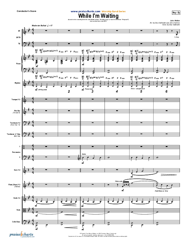 While I Am Waiting Conductor's Score (John Waller)