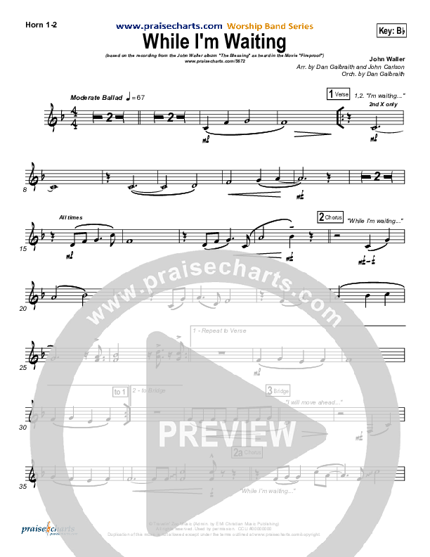 While I Am Waiting French Horn 1/2 (John Waller)