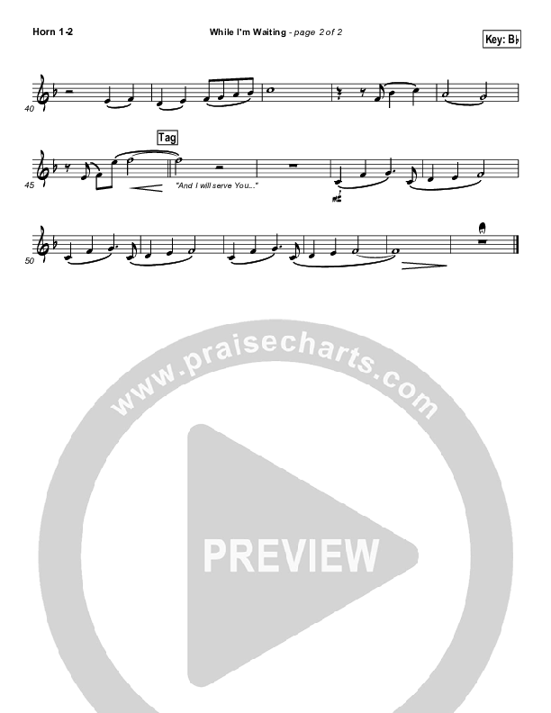 While I Am Waiting French Horn 1/2 (John Waller)