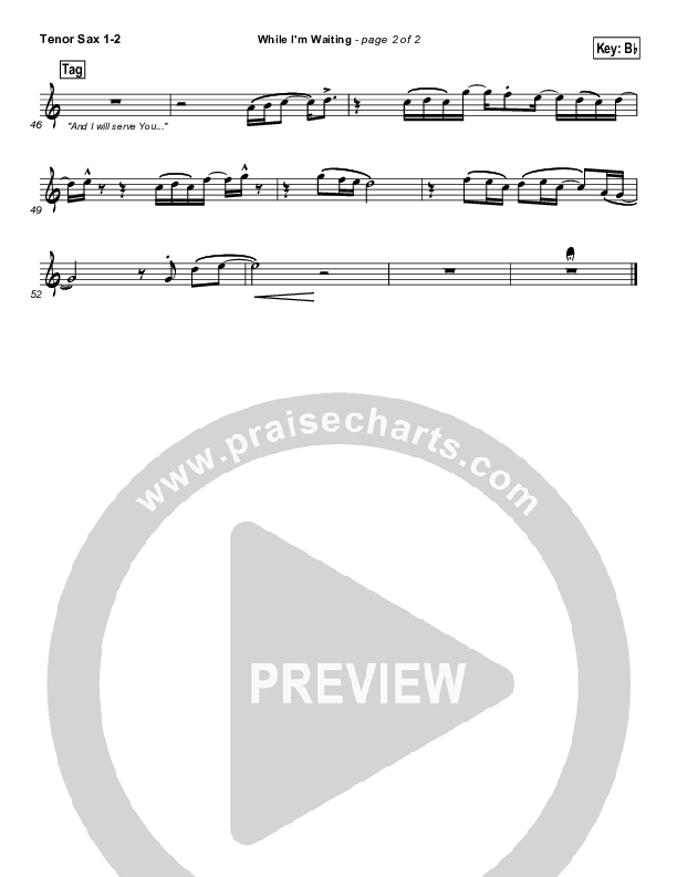 While I Am Waiting Tenor Sax 1/2 (John Waller)