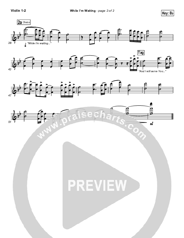 While I Am Waiting Violin 1/2 (John Waller)