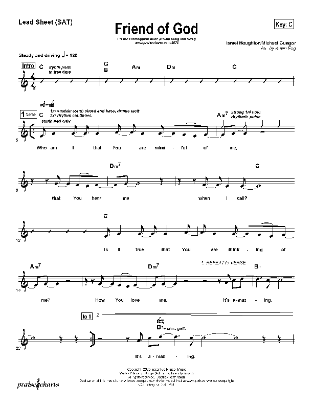 Friend Of God Lead (SAT) (Phillips Craig & Dean)