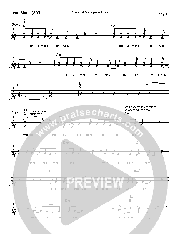 Friend Of God Lead (SAT) (Phillips Craig & Dean)