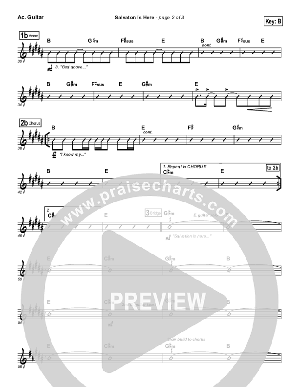 Salvation Is Here Acoustic Guitar (Lincoln Brewster)