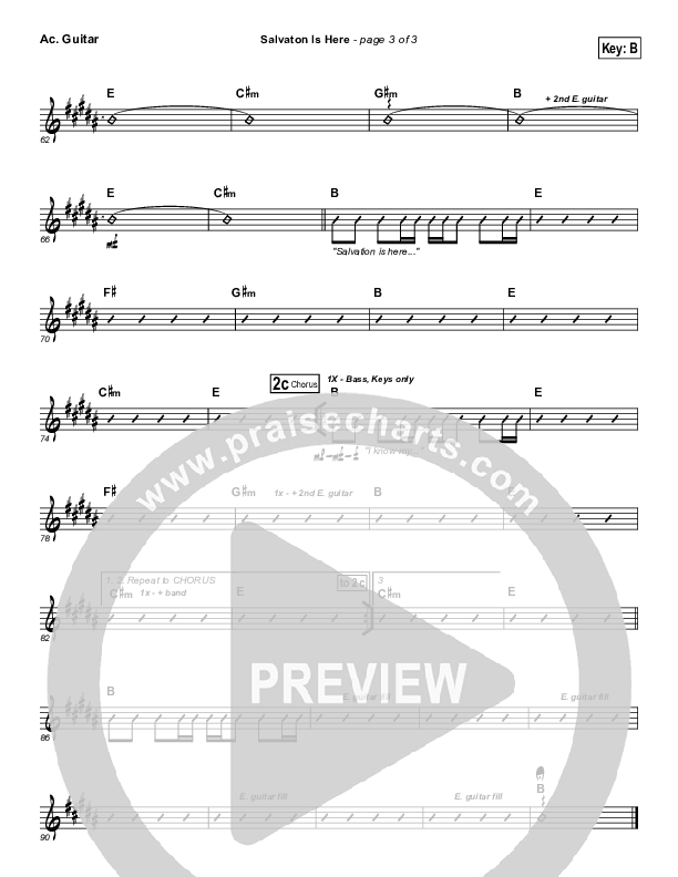 Salvation Is Here Acoustic Guitar (Lincoln Brewster)