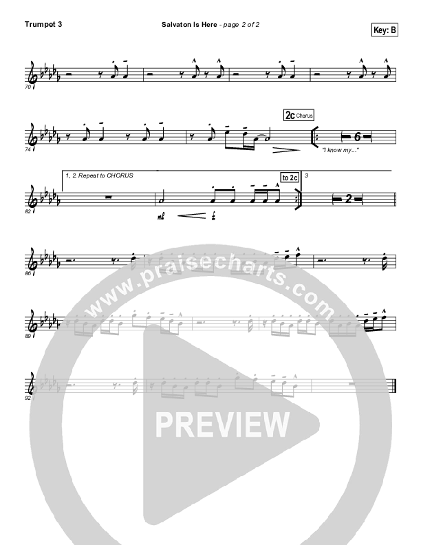 Salvation Is Here Trumpet 3 (Lincoln Brewster)