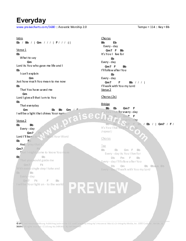 Everyday Chords PDF (Toby Baxley) PraiseCharts