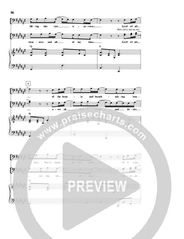 Lord Of All Piano/Vocal (Don Poythress)