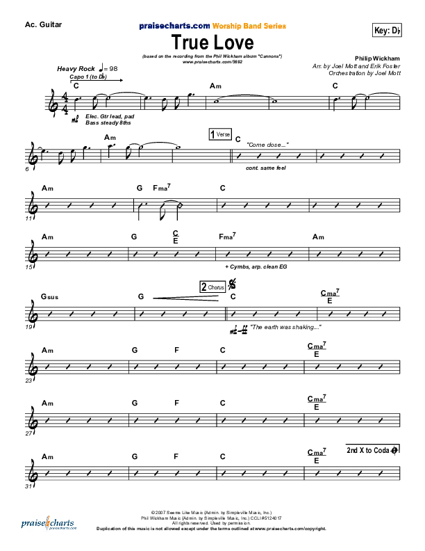 True Love Acoustic Guitar (Phil Wickham)