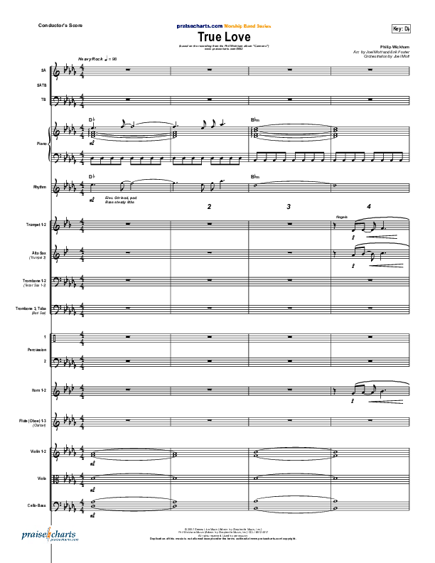 True Love Conductor's Score (Phil Wickham)